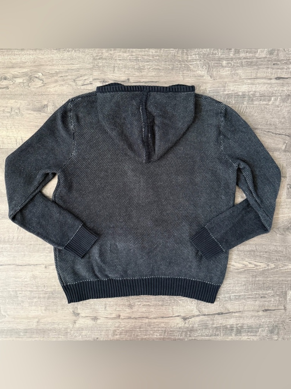 Rock & Republic Knit Hoodie 2XL Heavyweight Full Zip Cotton Navy - Picture 7 of 12